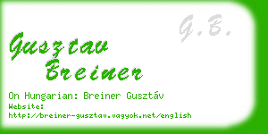 gusztav breiner business card